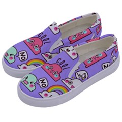 Cloud Seamless Pattern Kids  Canvas Slip Ons by Apen