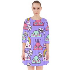 Cloud Seamless Pattern Smock Dress by Apen