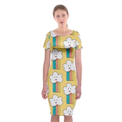 American Golden Ancient Totems Classic Short Sleeve Midi Dress by Apen