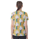 Smile Cloud Rainbow Pattern Yellow Women s Cotton T-Shirt View2