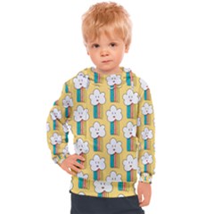 American Golden Ancient Totems Kids  Hooded Pullover by Apen