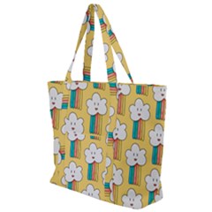 American Golden Ancient Totems Zip Up Canvas Bag by Apen