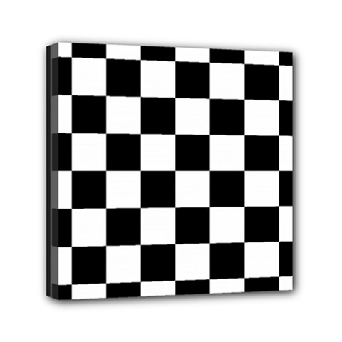 Chess Board Background Design Mini Canvas 6  X 6  (stretched) by Apen