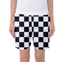 Chess Board Background Design Women s Basketball Shorts by Apen