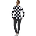 Chess Board Background Design Women s Pique Long Sleeve T-Shirt View2