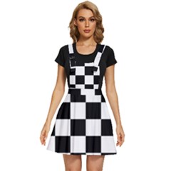 Chess Board Background Design Apron Dress by Apen