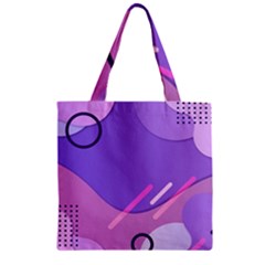 Hand Drawn Abstract Organic Shapes Background Zipper Grocery Tote Bag by Apen