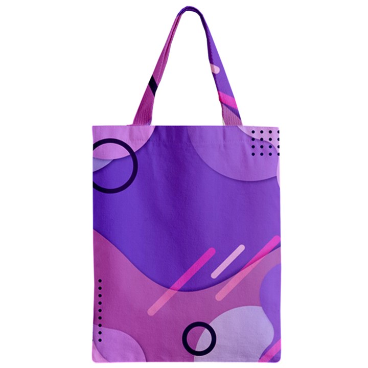 Hand Drawn Abstract Organic Shapes Background Zipper Classic Tote Bag