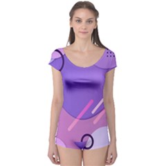 Hand Drawn Abstract Organic Shapes Background Boyleg Leotard  by Apen