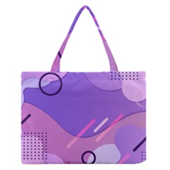 Hand Drawn Abstract Organic Shapes Background Zipper Medium Tote Bag by Apen