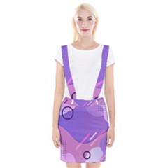 Hand Drawn Abstract Organic Shapes Background Braces Suspender Skirt by Apen