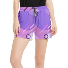 Hand Drawn Abstract Organic Shapes Background Women s Runner Shorts by Apen