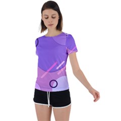 Hand Drawn Abstract Organic Shapes Background Back Circle Cutout Sports T-shirt by Apen