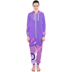 Colorful Labstract Wallpaper Theme Hooded Jumpsuit (ladies) by Apen