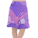 Colorful Labstract Wallpaper Theme Fishtail Chiffon Skirt View1