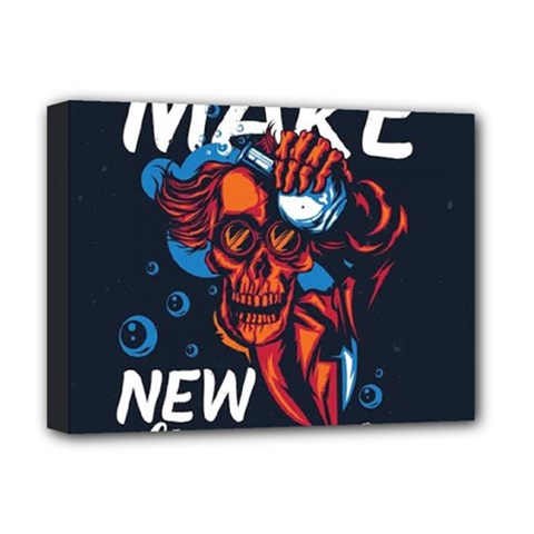 Make Devil Discovery  Deluxe Canvas 16  X 12  (stretched)  by Saikumar