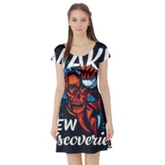 Make Devil Discovery  Short Sleeve Skater Dress