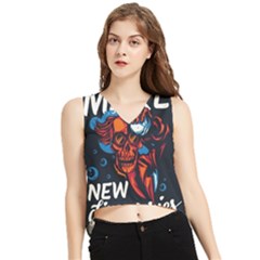 Make Devil Discovery  V-neck Cropped Tank Top