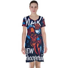 Make Devil Discovery  Short Sleeve Nightdress by Saikumar