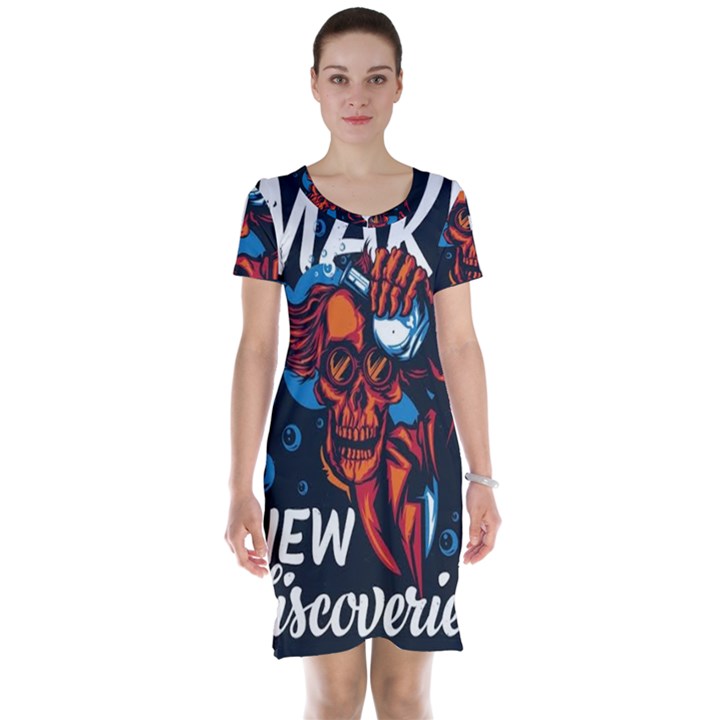 Make devil discovery  Short Sleeve Nightdress