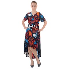 Make Devil Discovery  Front Wrap High Low Dress by Saikumar