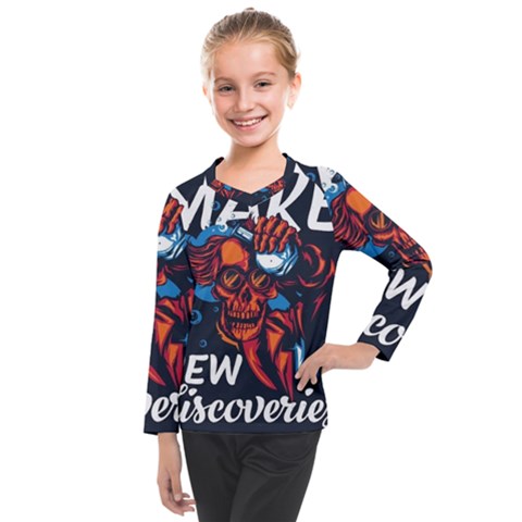 Make Devil Discovery  Kids  Long Mesh T-shirt by Saikumar