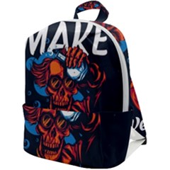 Make Devil Discovery  Zip Up Backpack by Saikumar