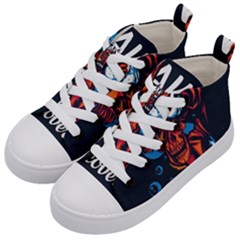 Make Devil Discovery  Kids  Mid-top Canvas Sneakers by Saikumar