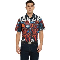 Make Devil Discovery  Men s Short Sleeve Pocket Shirt  by Saikumar