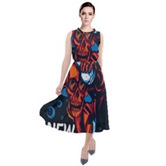 Make Devil Discovery  Round Neck Boho Dress by Saikumar