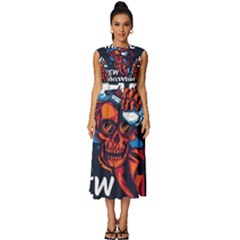 Make Devil Discovery  Sleeveless Round Neck Midi Dress