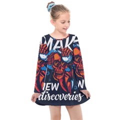 Dont Fear Kids  Long Sleeve Dress by Saikumar