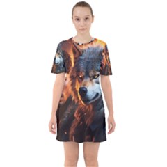 Be Dare For Everything Sixties Short Sleeve Mini Dress by Saikumar