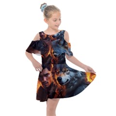 Be Dare For Everything Kids  Shoulder Cutout Chiffon Dress by Saikumar