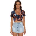 Be dare for everything V-Neck Crop Top View1