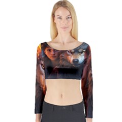 Be Fearless Long Sleeve Crop Top by Saikumar