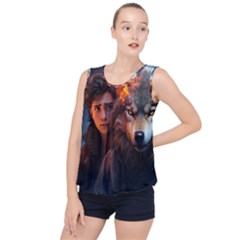 Be Fearless Bubble Hem Chiffon Tank Top by Saikumar