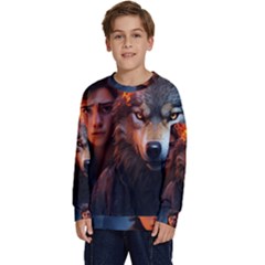 Be Fearless Kids  Crewneck Sweatshirt by Saikumar