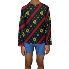 Background Pattern Texture Design Kids  Long Sleeve Swimwear by Jatiart