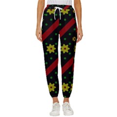 Background Pattern Texture Design Women s Cropped Drawstring Pants by Jatiart