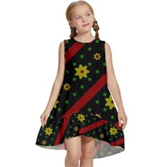 Background Pattern Texture Design Kids  Frill Swing Dress