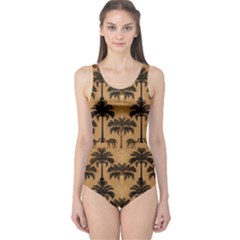 Peacock Feathers One Piece Swimsuit by Jatiart