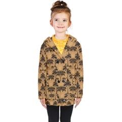 Peacock Feathers Kids  Double Breasted Button Coat by Jatiart