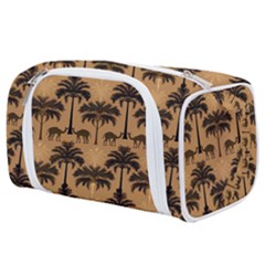 Camel Palm Tree Patern Toiletries Pouch by Jatiart