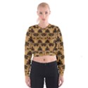 Camel Palm Tree Patern Cropped Sweatshirt View1