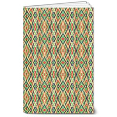 Pattern Design Vintage Abstract 8  X 10  Softcover Notebook by Jatiart