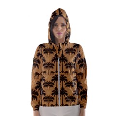 Pattern Symmetry Stack Texture Women s Hooded Windbreaker