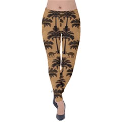 Background Abstract Pattern Design Velvet Leggings