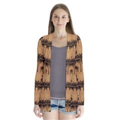 Pattern Symmetry Stack Texture Drape Collar Cardigan by Jatiart