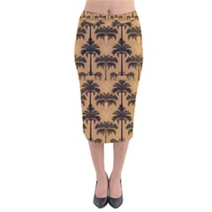 Pattern Background Decorative Velvet Midi Pencil Skirt by Jatiart